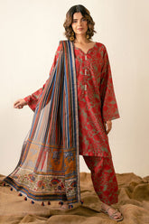 Ayla Studio Stitched PRINTED ESSENTIAL 2PC CO-ORD - Sage